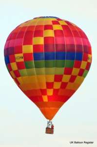 G-CCHW hot air balloon, a Cameron Z-77. Photograph by Kevin Boon