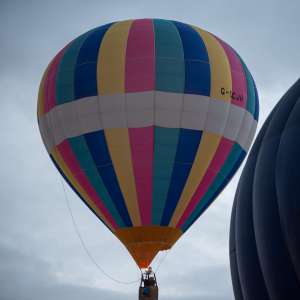 G-CCJH hot air balloon, a Lindstrand Balloons LBL 90A, seen at Leigh Woods, North Somerset, United Kingdom on 9 August 2025. Photograph by Dave