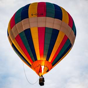 G-CCJH hot air balloon, a Lindstrand Balloons LBL 90A, seen at Corsley Heath, Wiltshire, United Kingdom on 14 September 2025. Photograph by Dave