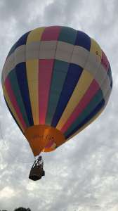 G-CCJH hot air balloon, a Lindstrand Balloons LBL 90A, seen at Leigh Woods, North Somerset, United Kingdom on 14 June 2026. Photograph by Dave