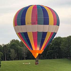 G-CCJH hot air balloon, a Lindstrand Balloons LBL 90A, seen at Arrow, Warwickshire, United Kingdom on 30 May 2026. Photograph by Dave