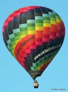 G-CCSG hot air balloon, a Cameron Z-275. Photograph by Steve Blood