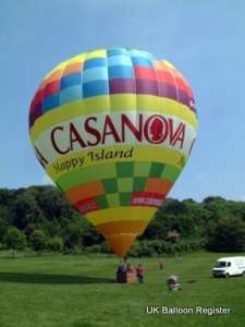 G-CCVD hot air balloon, a Cameron Z-105. Photograph by slowfly.it