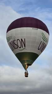 Unison hot air balloon G-CCXF, a Cameron Z-90. Photograph by Dave