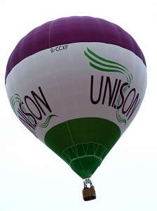 Unison hot air balloon G-CCXF, a Cameron Z-90, added to the archive 7 September 2026. Photograph by Balloon Spotters Archive