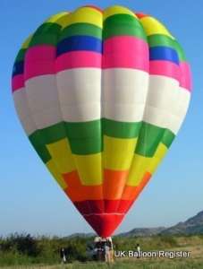 G-CCYI hot air balloon, a Cameron O-105. Photograph by slowfly.it
