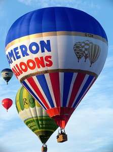 G-CDIK hot air balloon, a Cameron Z-120. Photograph by Balloon Spotters Archive