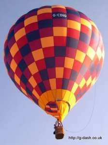 G-CDIO hot air balloon, a Cameron Z-90. Photograph by slowfly.it