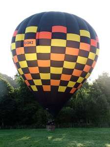 G-CDKZ hot air balloon, a Cameron Balloons Thunder AX10-160 S2. Photograph by Balloon Spotters Archive