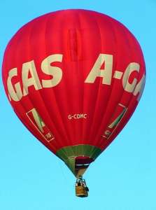 G-CDMC hot air balloon, a Cameron Z-105. Photograph by Balloon Spotters Archive