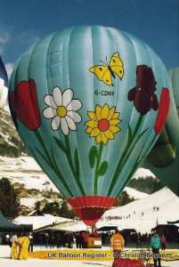 G-CDNV hot air balloon, a Cameron Z-180. Photograph by Christoff Deyaert