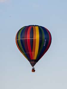 G-CDOB hot air balloon, a Cameron C-90, seen at Arrow, Warwickshire, United Kingdom on 29 May 2026. Photograph by Dave
