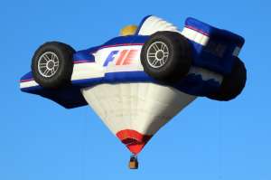 G-CDSP hot air balloon, a Cameron Racing CAR-110. Photograph by G Bann
