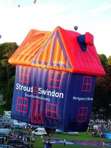 G-CDWV hot air balloon, a Lindstrand HOT AIR Balloons LBL House. Photograph by Balloon Spotters Archive
