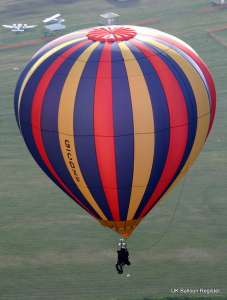 G-CDXF hot air balloon, a Lindstrand HOT AIR Balloons LBL 31A. Photograph by David Ryan