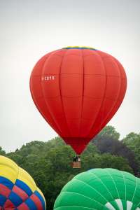 G-CDYX hot air balloon, a Lindstrand HOT AIR Balloons LBL 77B, seen at Arrow, Warwickshire, United Kingdom on 31 May 2025. Photograph by Dave