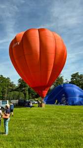 G-CDYX hot air balloon, a Lindstrand HOT AIR Balloons LBL 77B, seen at Arrow, Warwickshire, United Kingdom on 30 May 2026. Photograph by Dave
