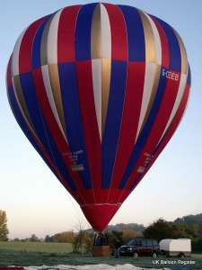 G-CEEB hot air balloon, a Cameron C-80. Photograph by Matt Cleaves