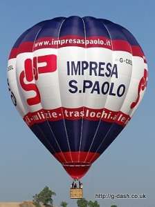 G-CEEL hot air balloon, an Ultramagic S-90. Photograph by Slowfly.it