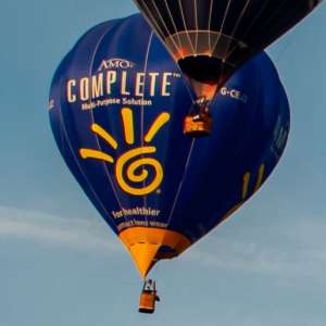 Complete hot air balloon G-CEJZ, a Cameron C-90, seen at Leigh Woods, North Somerset, United Kingdom on 8 August 2014. Photograph by Dave