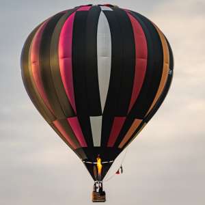 G-CEMF hot air balloon, a Cameron C-80, seen at Corsley Heath, Wiltshire, United Kingdom on 14 September 2025. Photograph by Dave