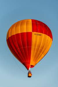 G-CEMV hot air balloon, a Lindstrand HOT AIR Balloons LBL 105A. Photograph by Dave