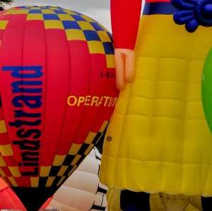 G-CEOV hot air balloon, a Lindstrand HOT AIR Balloons LBL 120A. Photograph by Dave
