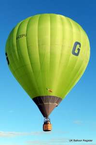 G-CEPU hot air balloon, added to the archive 27 August 2026. Photograph by Trev Read