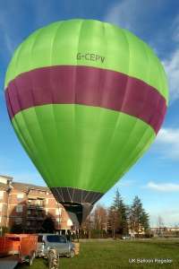 G-CEPV hot air balloon, a Cameron Z-77. Photograph by Trev Read