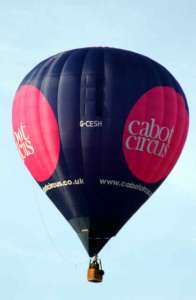 G-CESH hot air balloon, a Cameron Z-90. Photograph by Bill Teasdale