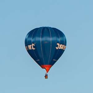 Silverline hot air balloon G-CEUV, a Cameron C-90, seen at Horningsham, Wiltshire, United Kingdom on 14 September 2019. Photograph by Dave