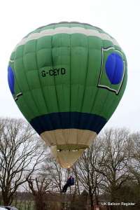 G-CEYD hot air balloon, a Cameron N-31, added to the archive 7 September 2026. Photograph by Balloon Spotters Archive