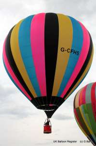 G-CFHS hot air balloon, a Hibberd JA Tchemma T01/77. Photograph by Balloon Spotters Archive