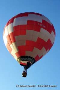 G-CFHX hot air balloon, a Schroeder Fire Balloons Fire Balloons G22/24. Photograph by Christoff Deyaert