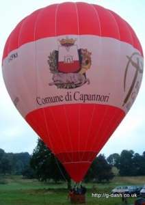 G-CFKI hot air balloon, a Cameron Z-120. Photograph by Slowfly.it