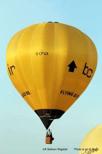 G-CFUX hot air balloon, a Cameron C-80, added to the archive 7 September 2026. Photograph by Balloon Spotters Archive