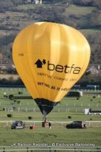 G-CFVX hot air balloon, a Cameron C-80. Photograph by Exclusive Ballooning