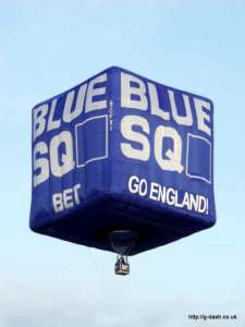 G-CFXI hot air balloon, a Lindstrand Balloons LBL BOX. Photograph by Balloon Spotters Archive