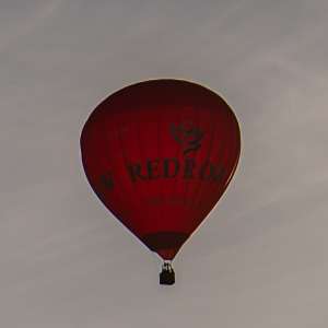 Redrow hot air balloon G-CFXR, a Lindstrand HOT AIR Balloons LBL 105A, seen at Horningsham, Wiltshire, United Kingdom on 14 September 2019. Photograph by Dave