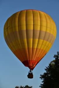 G-CGFY hot air balloon, a Lindstrand HOT AIR Balloons LBL 105A, seen at Oswestry, Shropshire, United Kingdom on 23 August 2026. Photograph by Dave