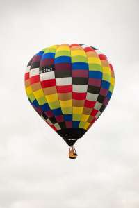 G-CGGZ hot air balloon, an Ultramagic S-90, seen at Horningsham, Wiltshire, United Kingdom on 11 September 2026. Photograph by Dave