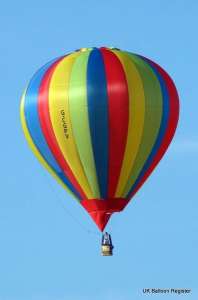 G-CGPV hot air balloon, a Cameron C-80. Photograph by Kevin Boon