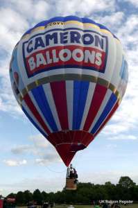 G-CGVV hot air balloon, a Cameron Z-90. Photograph by Dan Whitelock
