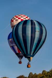 G-CGVY hot air balloon, a Cameron Z-77, seen at Leigh Woods, North Somerset, United Kingdom on 7 August 2026. Photograph by Dave