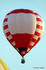 G-CHKT hot air balloon, a Balony Kubicek SPOL. S R.O. BB22E. Photograph by Kevin Boon