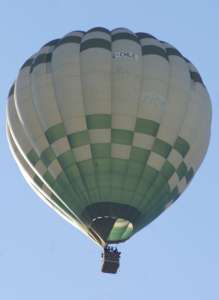 G-CHLE hot air balloon, a Cameron A-160. Photograph by Virgin Balloon Flights