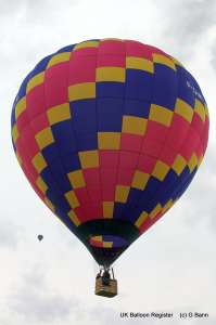 G-CHMI hot air balloon, a Lindstrand HOT AIR Balloons LBL 105A. Photograph by Balloon Spotters Archive