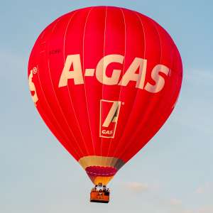 Gas hot air balloon G-CHVI, a Cameron Z-210, seen at Leigh Woods, North Somerset, United Kingdom on 8 August 2014. Photograph by Dave