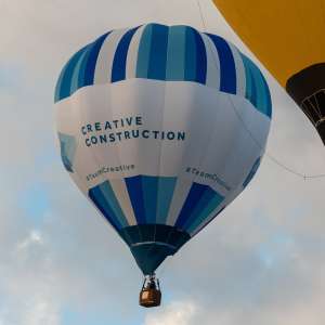G-CHXS hot air balloon, a Cameron C-90, seen at Leigh Woods, North Somerset, United Kingdom on 9 August 2026. Photograph by Dave