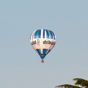 G-CHXS hot air balloon, a Cameron C-90, seen at Leigh Woods, North Somerset, United Kingdom on 8 August 2014. Photograph by Dave